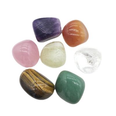 China China Wholesale Natural Yoga Seven Chakra Gift Crystal Raw Stone Set for sale