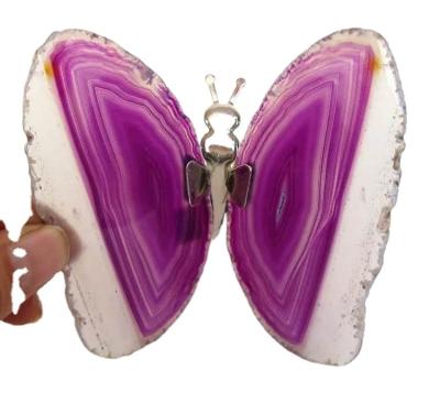 China China Healing Crystal CarvingUnique Unique Butterfly Shape Natural Stone Agate For Gift for sale