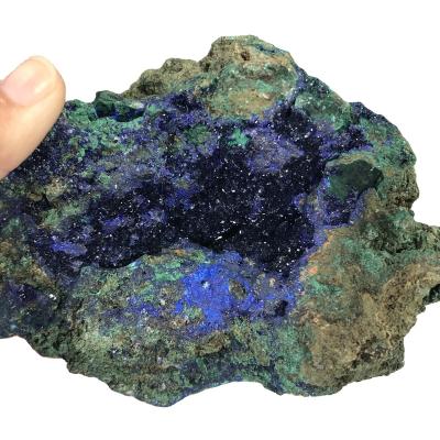 China Azurite Mineral Specimen From China Natural Rough Malachite Crystal Stone for sale