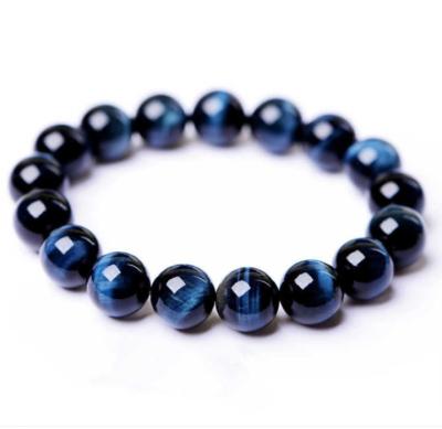 China China natural blue tiger's eye stone cat's eye stone cat's eye stone men's and women's wooden stone crystal string double new for sale