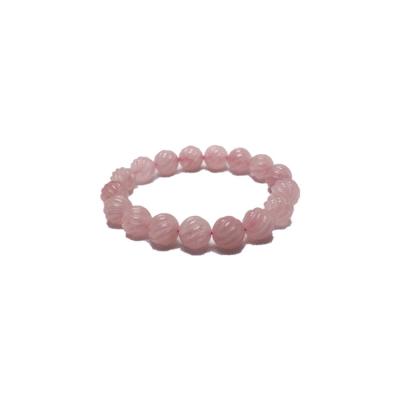 China China Natural Pink Crystal Pumpkin Beads Bracelet Accessory for sale