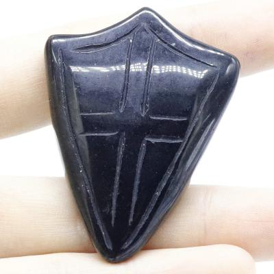 China China wholesale crystal cut shield in natural obsidian stone for sale for sale