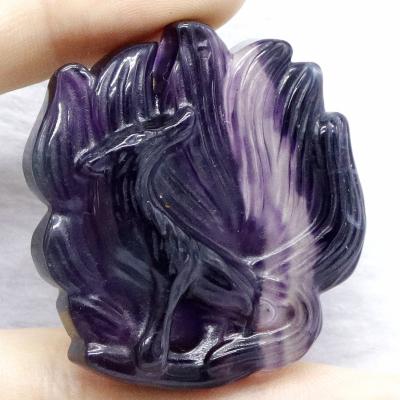 China China wholesale crystal cut fluorite nine-tailed fox for sale for sale