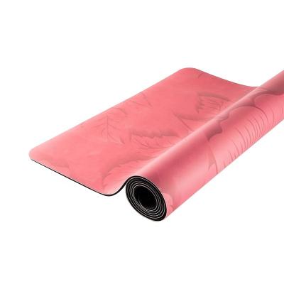 China Natural Rubber Non-slip Reversible PU Polyurethane Yoga Leather Organic Eco-friendly Mat for sale