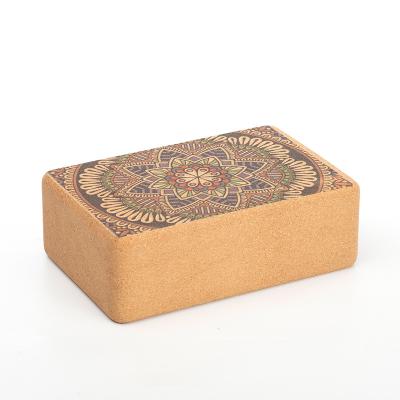 China Custom 3*6*9 Inch Eco-Friendly Organic Yoga Block Cork Yoga Brick Custom Made Comfortable High Quality Fitness for sale