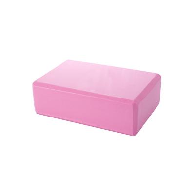 China Comfortable Pink Color Full Logo Large Fitness Yoga Block Custom Set Recycled EVA Yoga Block Bricks for sale