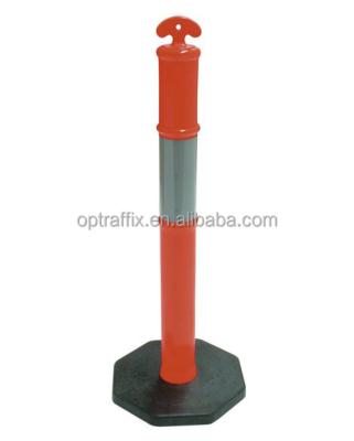 China Roadworks Orange PVC Traffic Bollard / Cones Flexible / Reflective Collar With Reflective Collar for sale