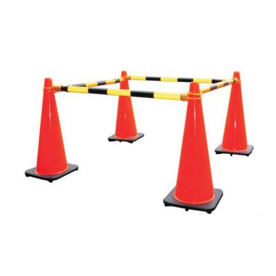 China Durable PC China Road Safety Barricade Telescoping PVC Traffic Cone Bar for sale