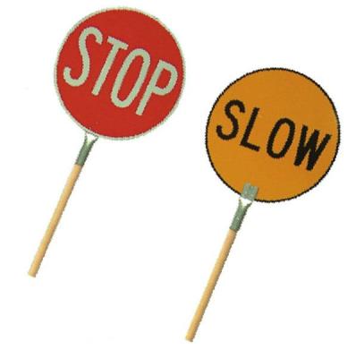 China Safety Aluminum Aluminum Regulatory Reflective Stop Road Traffic Slow Paddles Sign for sale