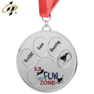 China Australia Highly Recommend Zinc Alloy Design Your Own Running Silver Metal Custom Marathon Medal for sale