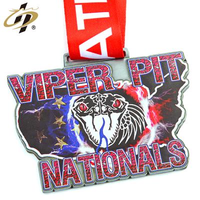 China USA Design Your Own Custom Zinc Alloy UV Printing Logo 3d Metal Sport Medal with No Minimum for sale