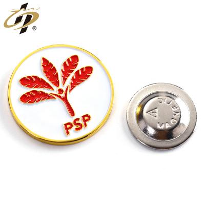 China New Design North America Factory Make Metal Gold Plated Custom Soft Enamel Flower Lapel Pin With Magnetic Back for sale