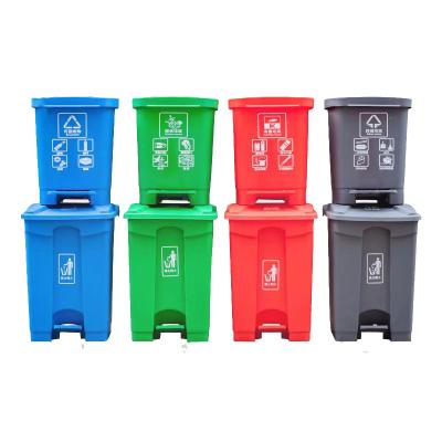 China Custom Sustainable Step Up Barrel Bottom Plastic Garbage Bin Trach Can Recycling for sale