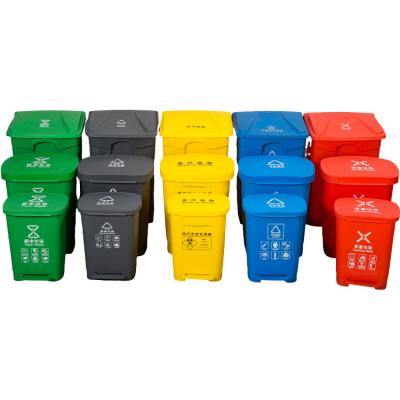 China Sustainable Wholesale Outdoor Plastic Trash Bin Garbage Bin For Reuse for sale