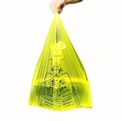 China Strong Bearing Capacity Medical Waste Waste Bag With Warning Label PB01 for sale