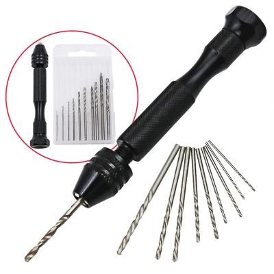 China 0.3-3.4mm Multi Functional Hand Twist Drill Woodworking Drill Sets Manual Punch Sets for sale