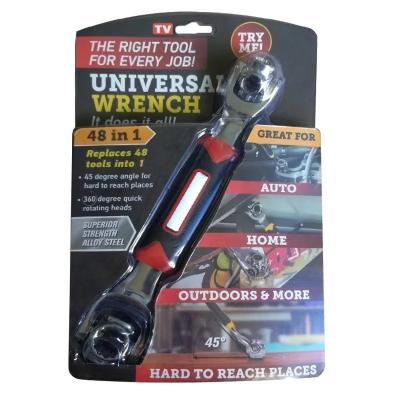 China Multi function; 48-in-1 Socket Tiger Wrench Adjustable Multi-Function Multi-Angle Wrench with 6 Corners, 360-Degree Rotating Head for sale