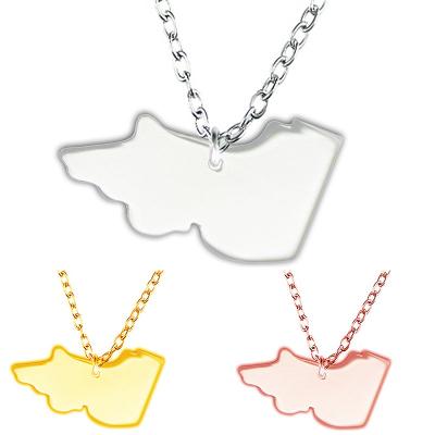 China FASHIONABLE Victorian Map Australia State Map Necklace Stainless Steel Necklace for sale