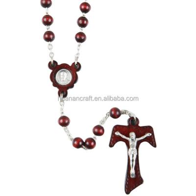 China Wholesale handmade holy rosary religious prayer coffee woden beads rosary chain for sale