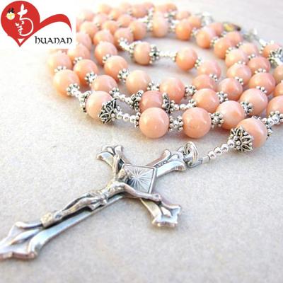 China rosary bracelet new product imitation jewelry colored rosary beads stone clasps for necklaces for sale