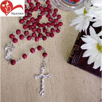 China Europe European Popular Fatima Scented Wooden Beads Chains Rosaries Crosses For Necklaces for sale