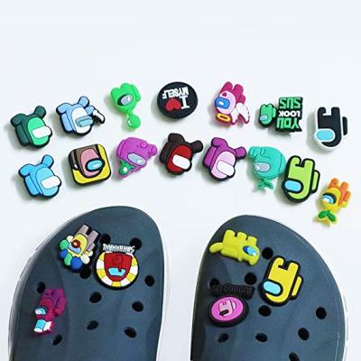 China Clog Charm Letters Numbers Shoe Charms Fits For Croc Black Girl Charms For Clog Shoes Girl DIY Women's Shoes Charm for sale