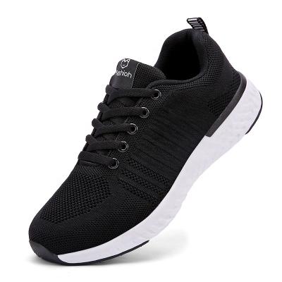 China Anti-odor Black Knitting Ladies Sport Running Shoes Women Sneakers for sale