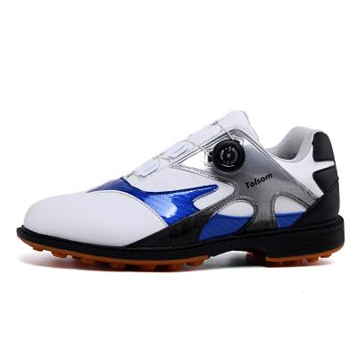 China Auto Lacing System White Non-slipped Wholesale Golf Accessories Golf Shoes For Men for sale