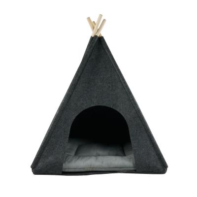 China Travel Dog Teepee Tent Cat Pet Tent Teepee Tent For Dogs Travel Teepee Bed Dog Pet Bed With Pads for sale