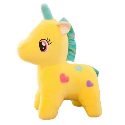 China Baby Accompany Plush Unicorn Horse Stuffed Pony Toys Gifts Sit Soft Hugging Toys for sale