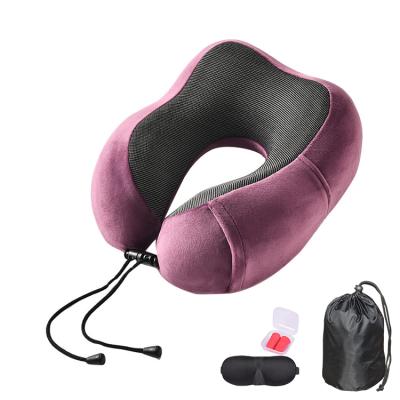 China Adjustable Memory Neck Support U Shape Memory Foam Travel Pillow for sale