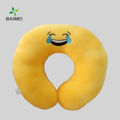 China Massage Advertising Plush Velvet Cover Travel Pillow, Egg Foam and Memory Foam Neck Pillow for sale