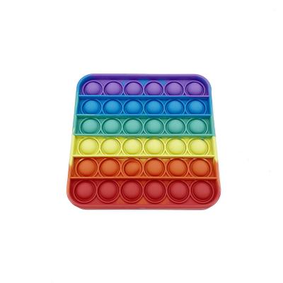 China Relieve Stress Rainbow Push Bubble Game 2022 Stir Toy Rainbow Fidget Reliver Stress Sensory Toy for sale