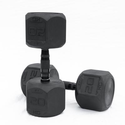 China Wholesale Home Adjustable Hex Training Equipment Power Gym Dumbbell Rubber Dumbbell Set Covered Dumbbell Rubber for sale