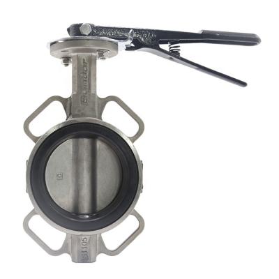 China General Bundor Class150 DN100 CE EAC ISO TS Approved Stainless Steel Grooved Wafer Butterfly Valve for sale