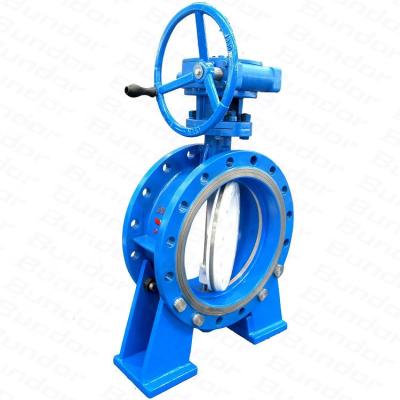 China High Efficiency Bundor Flange Butterfly Valve Price Three Seal Eccentric Soft Butterfly Valve for sale