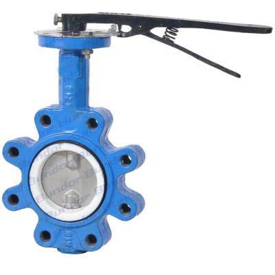 China General Bundor Handle LT DN80 PN16 Cast Iron Manual Wafer Butterfly Valve for sale