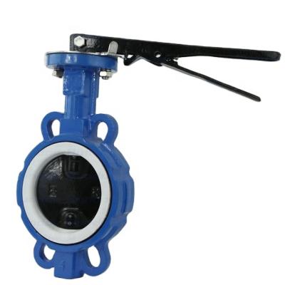 China General Bundor DN50 butterfly valve cast iron wafer seated manual butterfly valve for sale