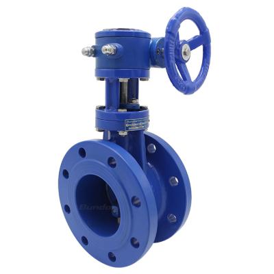 China High Efficiency Bundor Design New 4 Inch Dual Eccentric Flanged Butterfly Valve for sale