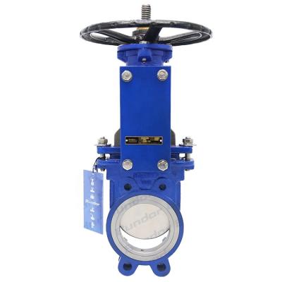 China General Bundor class150 DN100 WCB wafer knife manufacturer wcb mud knife gate valve for sale