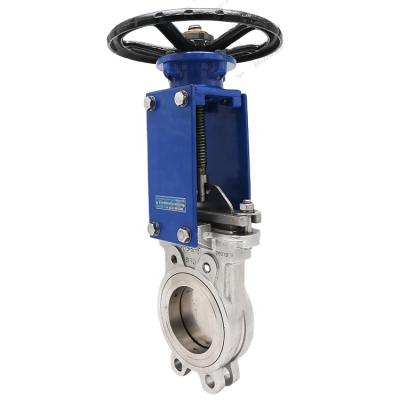 China General Bundor SS304 Wafer Knife Gate Valve Handwheel Operation Water Knife Gate Valve for sale