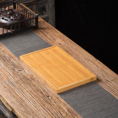 China Hotel Home Restaurant Bamboo Rectangular Sushi Board for Japanese Restaurant Serving Tray with Handle Cutting Tray for Korean Dining for sale