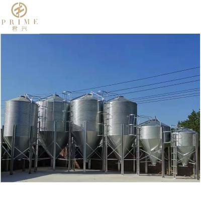 China Pig Barn Animal Farm Easy Cleaning Equipment Galvanized Feed Silos Feeding Tower For Pig Farm Project for sale