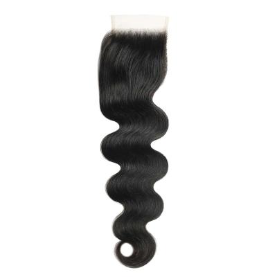 China Straight Three Piece Medium Free Swiss Lace Part Hd 4x4 5x5 6x6 Transparent Hair Closure for sale