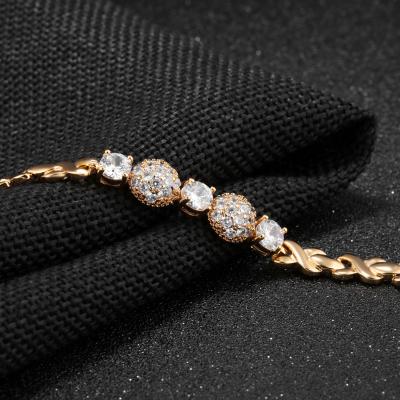 China TRENDY 18k Gold Bangle Women Gold Plated Loose Girl Diamond Fashion Women Bangle Bracelet for sale