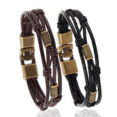 China CLASSIC European and American retro fashion and personalized hot selling woven leather belt strap for sale