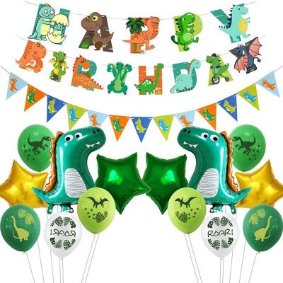 China Beauty Themed Decorations Dinosaur Happy Birthday Banner Party Decorations Boy Birthday Party Decoration for sale