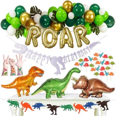 China Beauty Decorations 115 Pcs Dinosaur Jurassic Park Birthday Party Supplies Set Birthday Party Decoration For Kids for sale