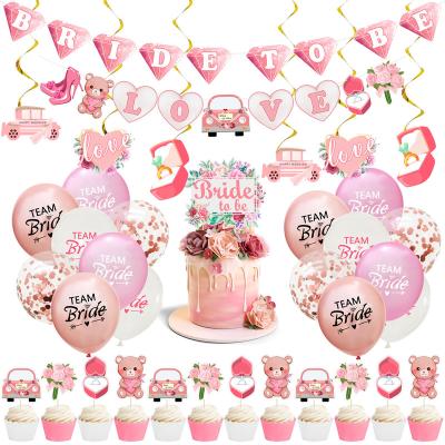 China 2022 Romantic Bride To Be Decorations Wedding Party Favors Bride To Be Banner Balloon Set Bride To Be Decorations for sale