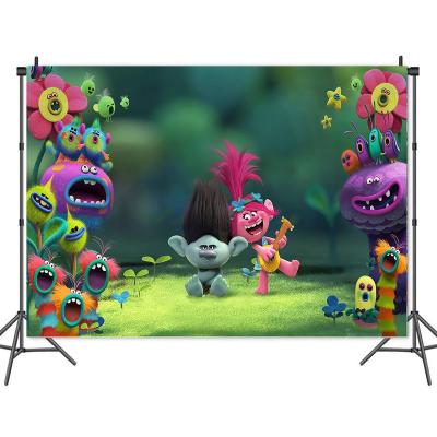 China Various Vinyl Cartoon Film Photography Backdrop For Boy Girl Happy Birthday Party Banner Decorations for sale